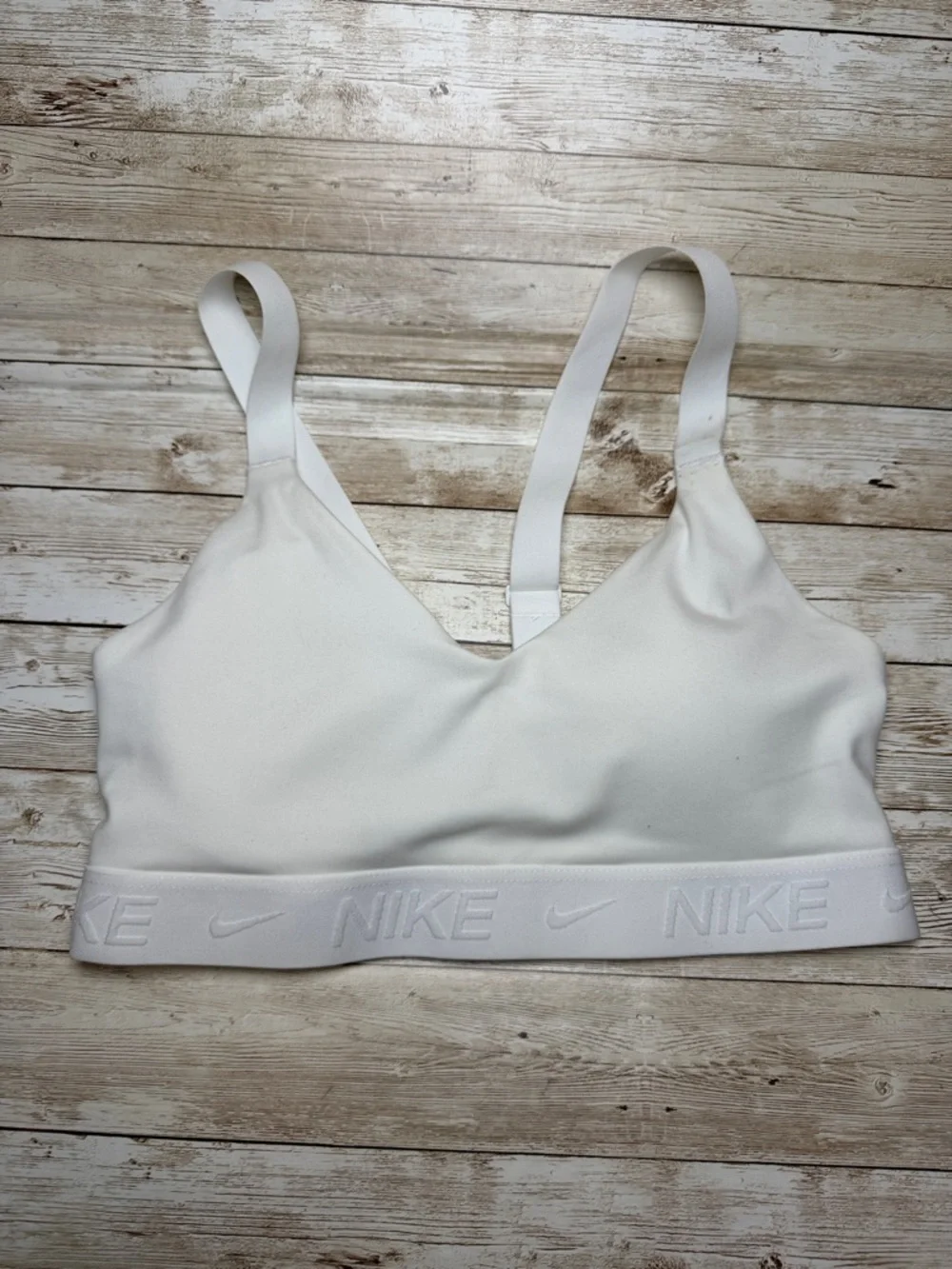 Nike White Padded‎ Medium-Support Sports Bra NEW XS